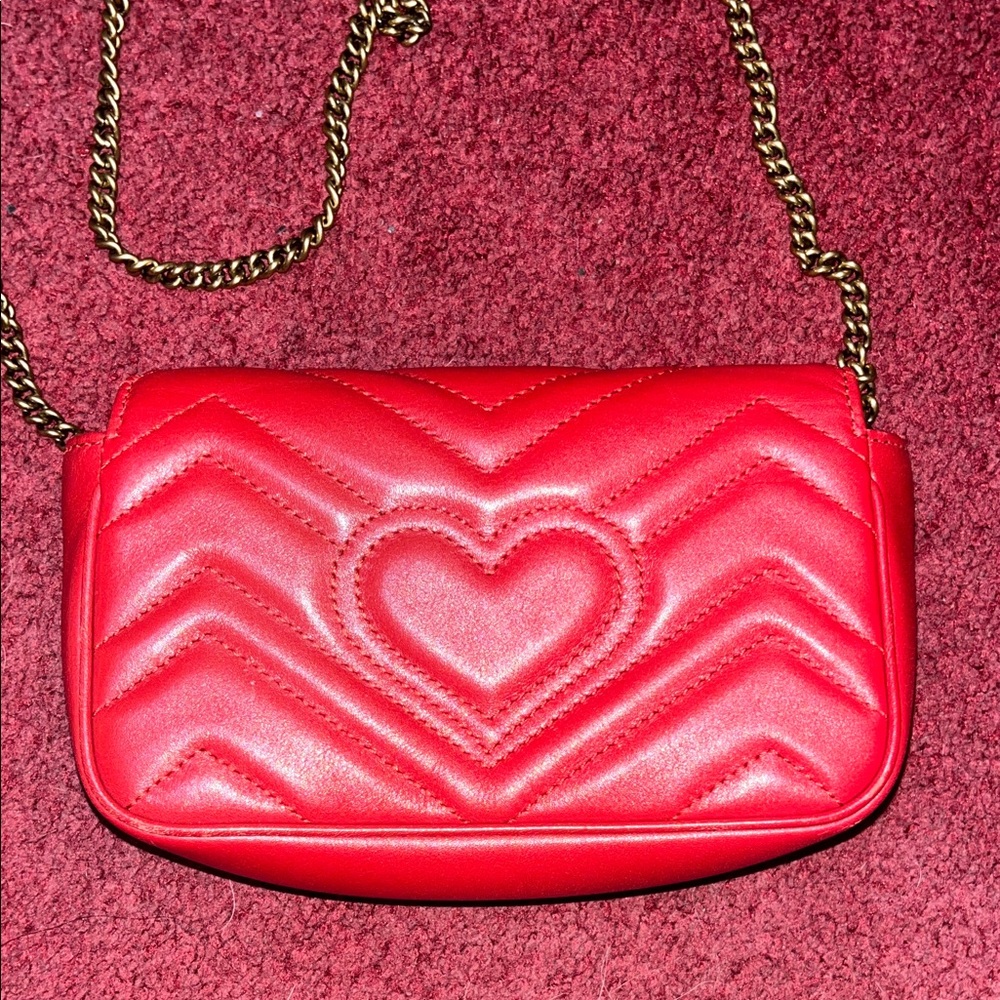 PRICE DROP WILL ACCEPT BEST OFFER Gucci Leather Marmont Super Mini Crossbody Bag - Picture 5 of 5
